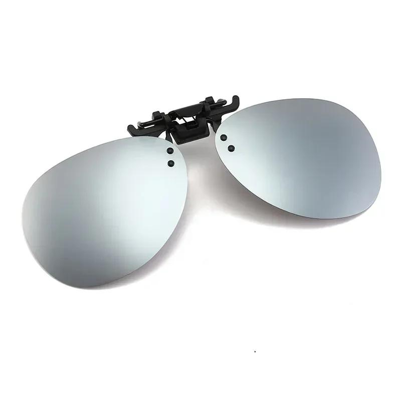 Unisex Polarized Clip On Flap Up Sunglasses UV 400 Protection Mens Womens Night Vision Driving Goggle Vintage Clip Glasses