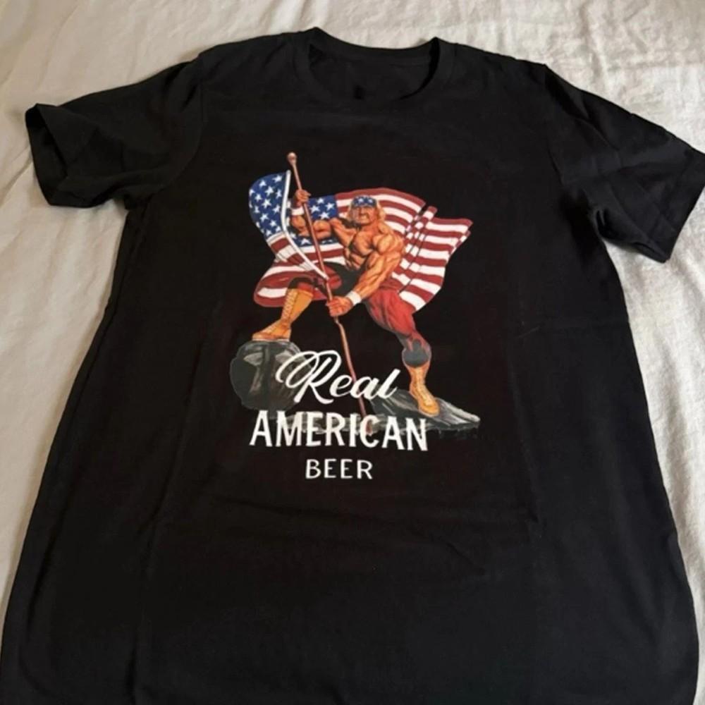 Новая футболка Hulk Hogan Real American Beer Подарок для фанатов Унисекс S-5XL Футболка UH1578 Унисекс Футболка L