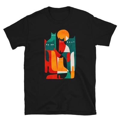 Abstract Art T-Shirt Cat Lovers T-Shirt