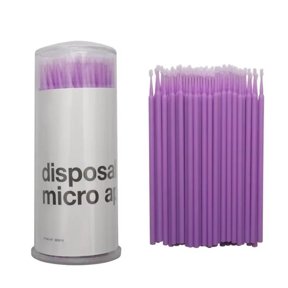 100pcs Disposable Cotton Swabs Precise Application Eyelash Extension Brushes Daily Life
