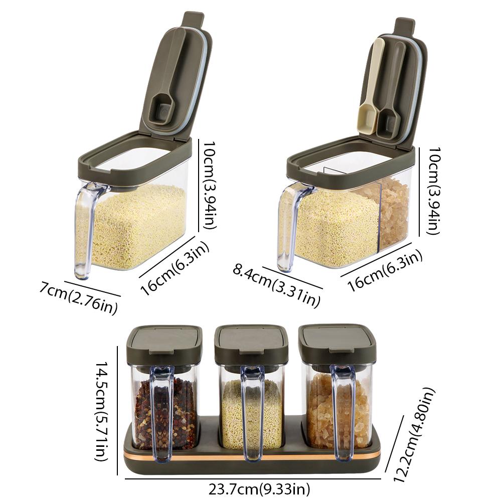 1PC 480/600ML Sealed Top Seasoning Box Household Moisture-Proof Seasoning Bottle, Msg Salt Seasoning Storage Box Supplies