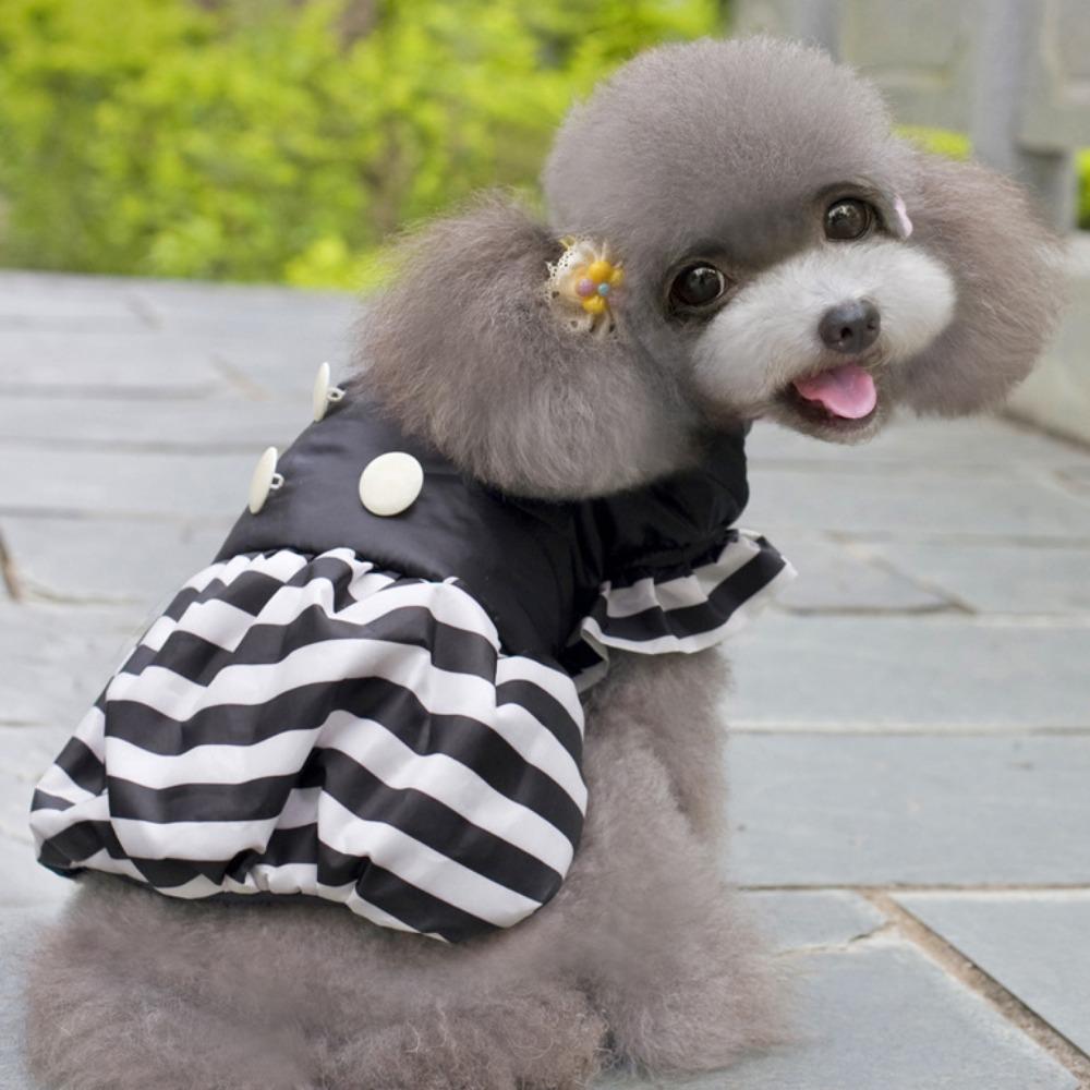 

Осень и зима щенок тедди померанского шпица питомец зимний кот цветочный летящие рукава маленькая собака двухлапое платье с хлопковой подкладкой XXL