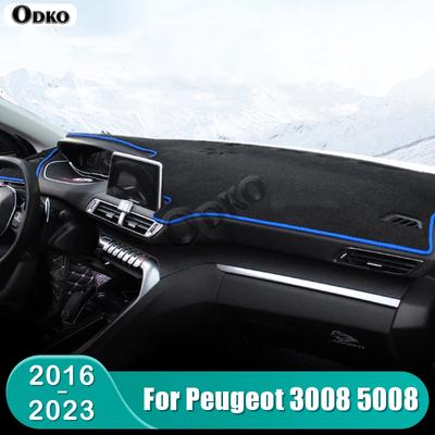 For Peugeot 3008 5008 GT Hybrid 2016 2017 2018 Car Dashboard Sun Shade Cover Non-slip Pads Accessories