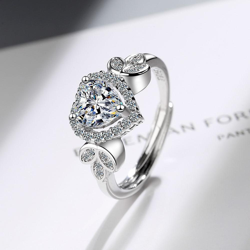 New  925 Sterling Silver Ring open Adjustable Fashion Exquisite Student Girlfriend Women Jewelry Accessories Wedding Party