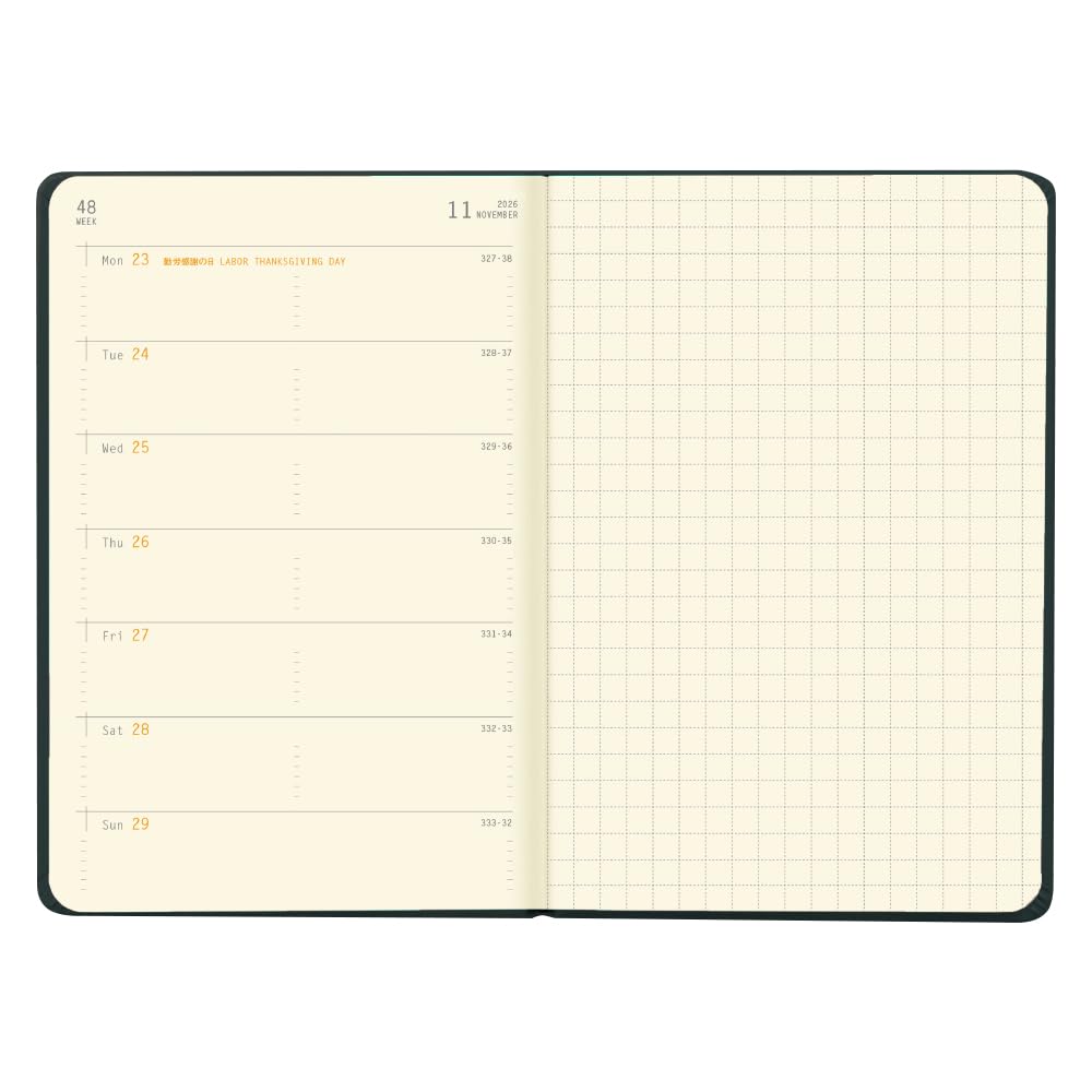 Rhodia January Planner Weekly Left Planner Weekly Rhodia cf117069 [2026 Start] Diary, A6, Type, "Web Horizontal" Black,