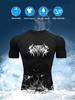 Graffiti Letter Print Men's Compressed Shirt Exercise Exercise Quick-drying Tight Fitness T-shirt