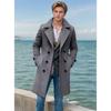 Autumn and Winter New Woolen Men's Mid To Long Fashion Warm Casual Jacket