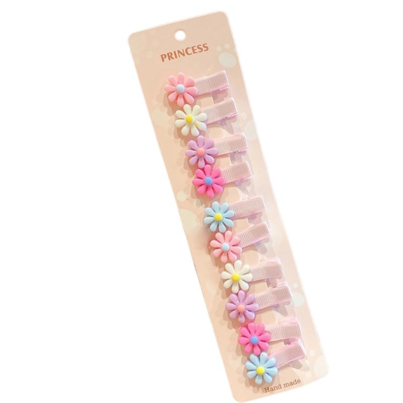 Hair Clips for Baby Girls 10PCS Non-Slip Candy Color Hairpins Cute Princess Hair Barrettes Set Toddler Sweet Headdress