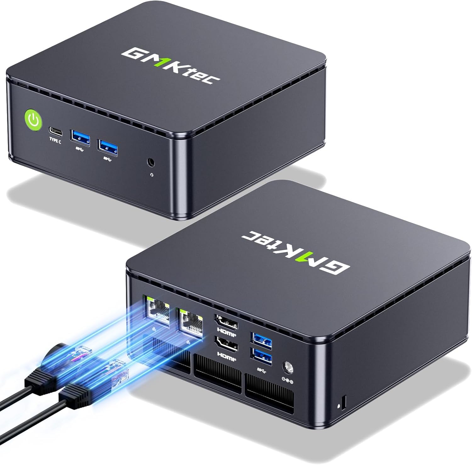 

GMKtec Mini PC G11 Featuring AMD Ryzen Embedded R2514 16GB DDR4 256GB SSD for more stable operation to 4K x 3 display HDMI Windows 11 USB x Mini PC