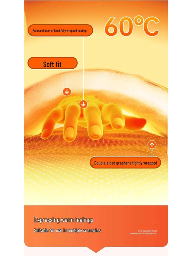 USB-Charged Graphene Plush Hand Warmer Bag: Safe, Constant Temperature, Explosion-Proof for Girls, Belly, and Baby Warmth