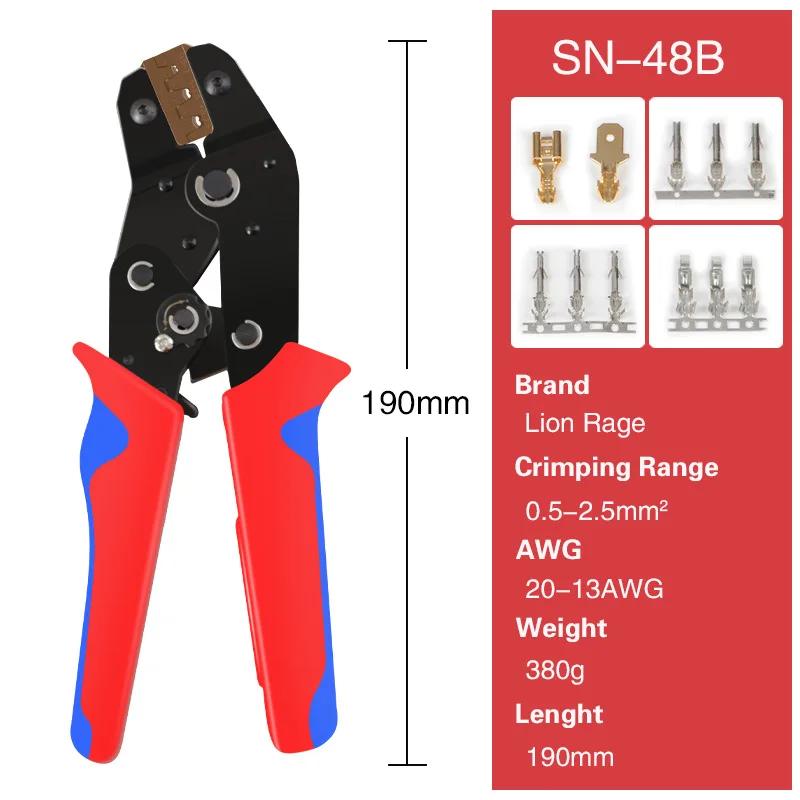 Multi Jaw Crimping Pliers Automotive Plug-in Crimping Pliers Electrical Tools 0.25-1.5mm ² SN-48B/58B