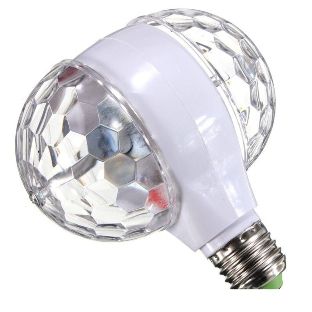 Автоматически вращающаяся хрустальная стробоскопическая RGB лампа 6 Вт AC85-265V DJ сценическая лампа лампочка диско огни бар