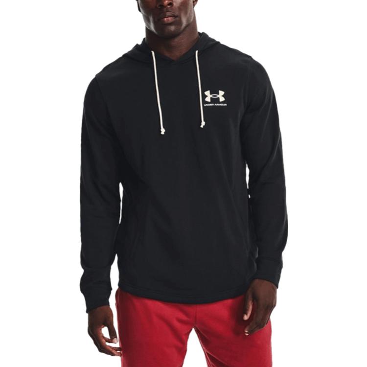 Under Armour Logo Kapüşonlu Sweatshirt Erkek Kapüşonlular Siyah 1370401-001