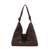 Suede Underarm Bag Women's 2025 New Retro Student Class Tote Bag Large Capacity Versatile Shoulder Bag