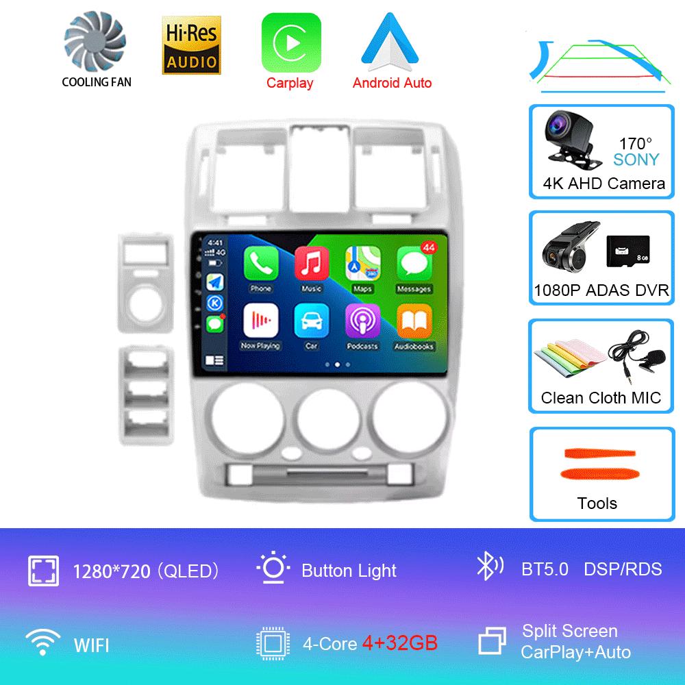 Car Radio Android 14 For Hyundai Getz 2002 - 2008 2009 2010 2011 Navigation GPS Multimedia Player Stereo WiFi+4G Carplay DSP BT