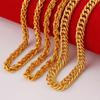 Gold Plated Alloy Chain Necklace Fadeproof Hypoallergenic Long Lasting Shine Dainty Thin Chain for Women Daily All-day Wear