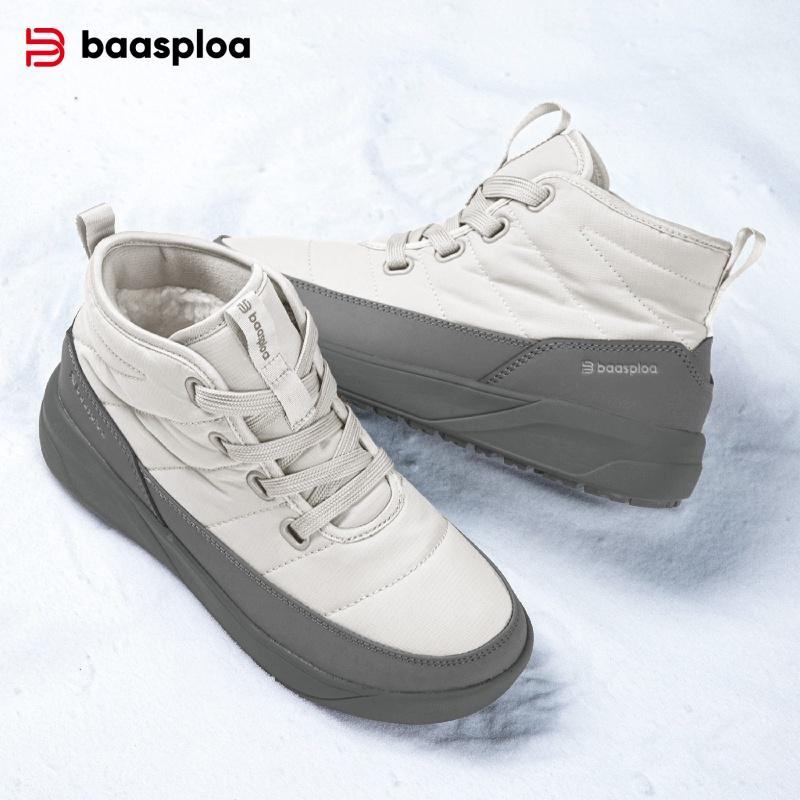 Women's snow boots outdoor waterproof non-slip warm short boots women's  casual hiking shoes cold-proof boots wool lining short barrel winter boots
