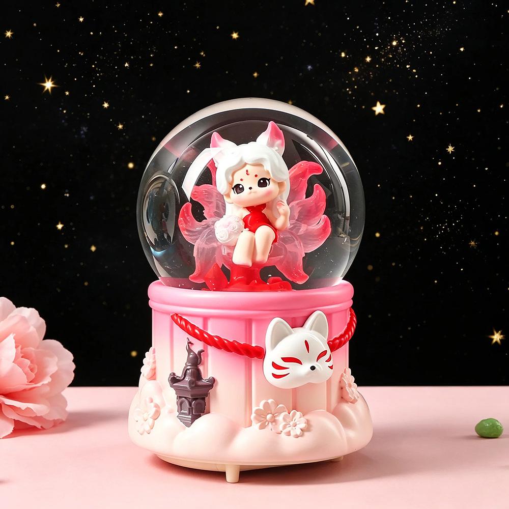 Dreamy Unicorn Crystal Ball Luminous Music Box - Snowflake Gift for Best Friend, Creative Qixi Present