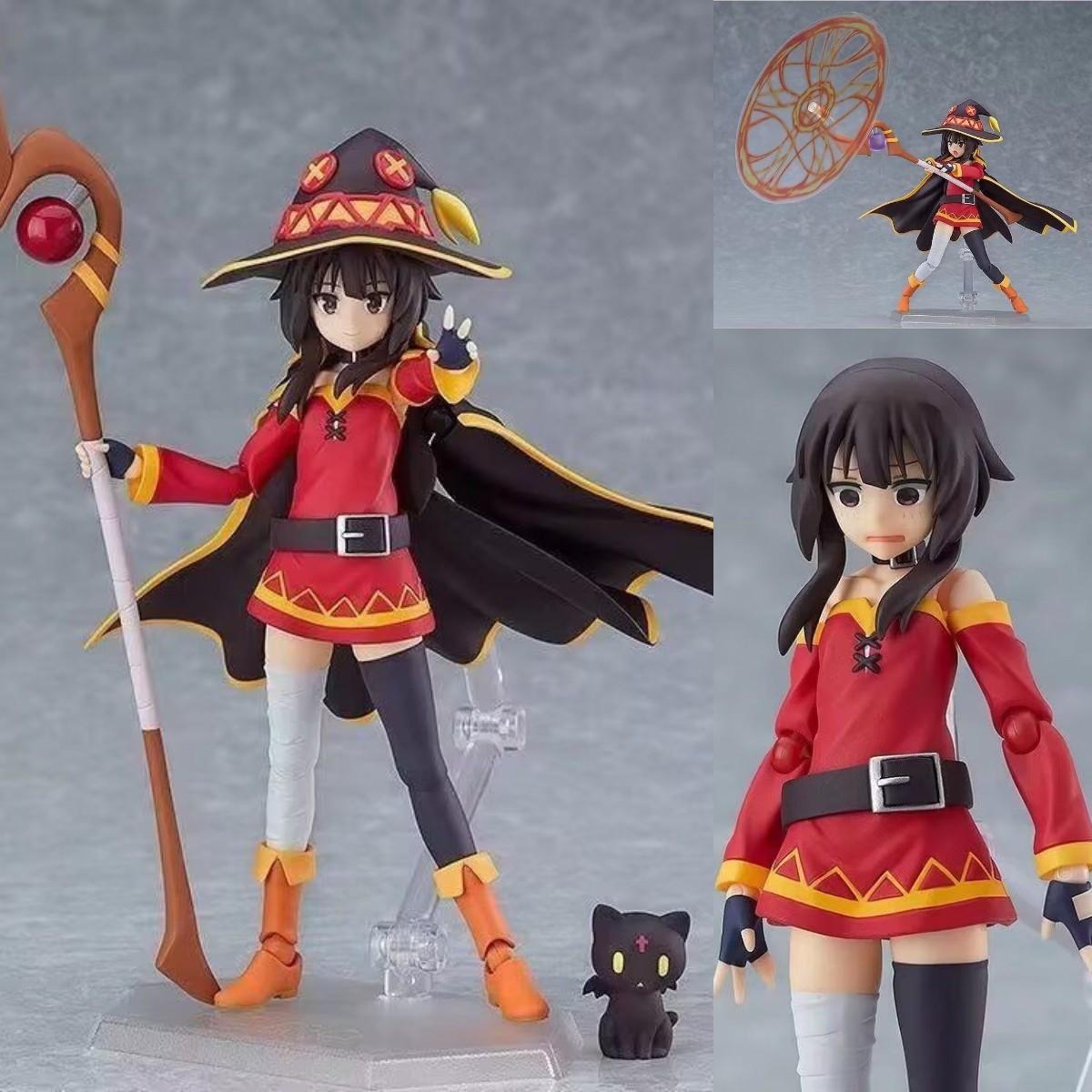 

Anime Sekai Figma 407 Figure Konosuba Megumin Bless This Wonderful World 2 Model Handmade Toy Doll Birthday Gifts without box