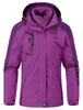 [Gopune] Damen 3-in-1 Bergparka Jacke, Outdoor Mantel mit abnehmbarem Fleece-Innenfutter, Wasserdicht Winddicht Wander Skijacke, Lila 3XL