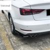 Universal Car Rear Bumper Spoiler Canards Fins Anti-Crash Diffuser Lip Wrap Kits