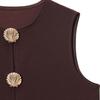 Jnleaog Spring New Arrival Women's Clothing Fashion Style French Fashion Design Vest Fastener Decoration Tops