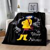 Gothic Fashion Icon Customize Text Blanket Cozy Customizable Blanket Durable Comfort Versatile for Office Living Room Picnics Bedding All-Season Use