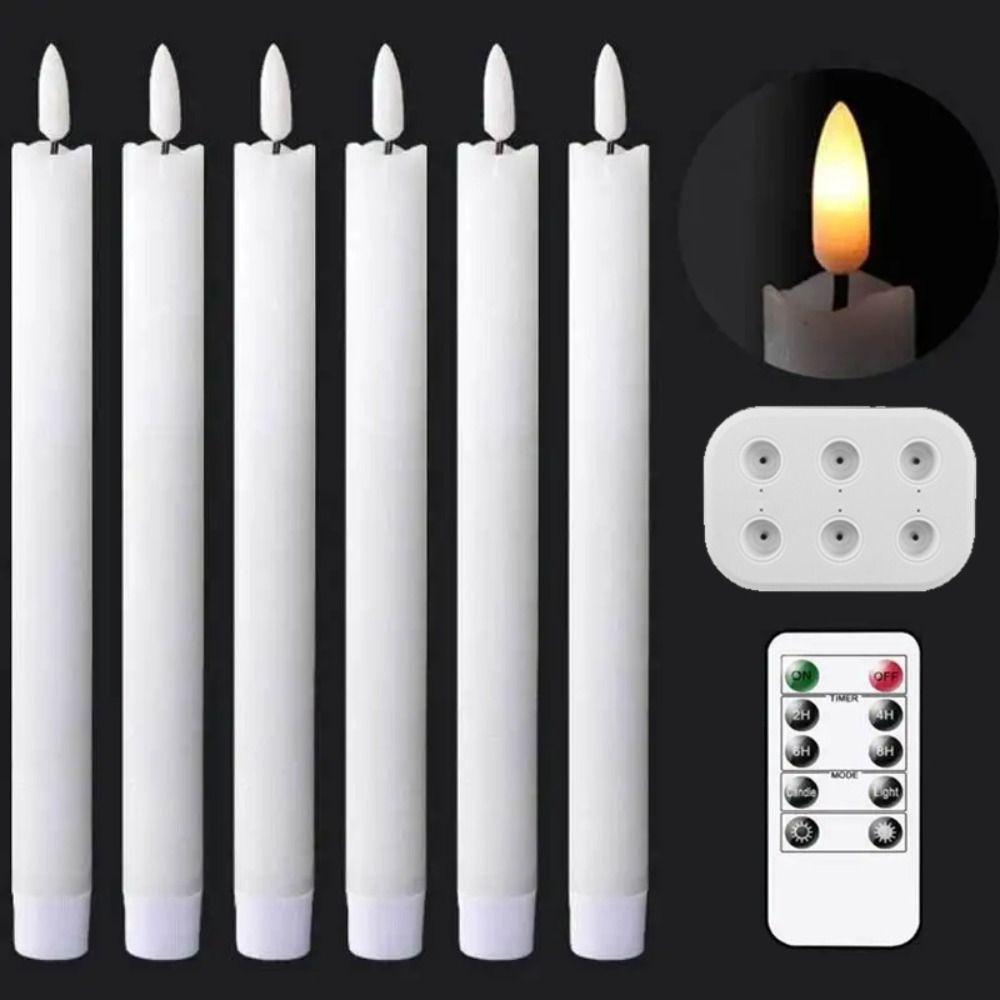 Remote Controlled LED Taper Candles Flickering Effect Atmosphere Night Lamp  Home Wedding Decor