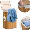 Bamboo Laundry Hamper With Lid, Massido
