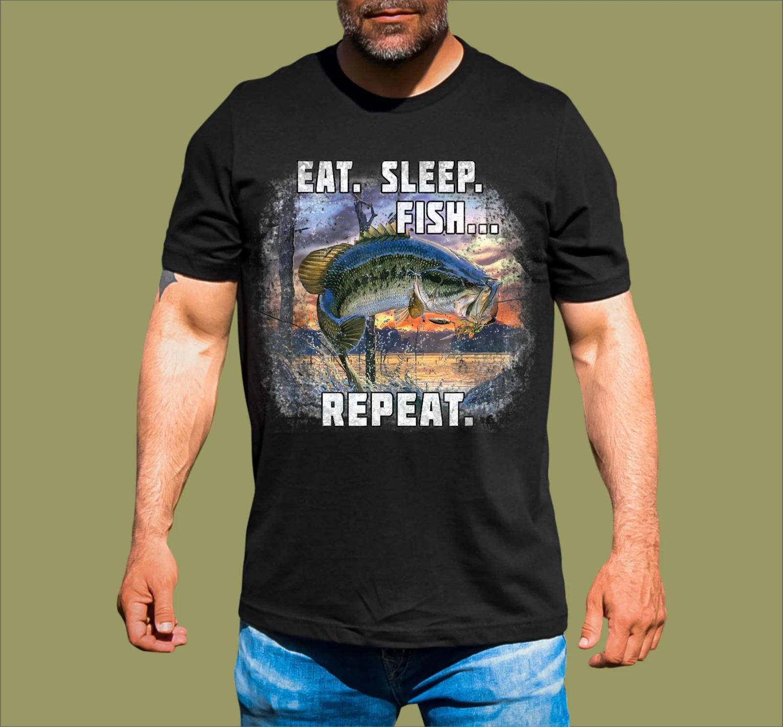 EAT SLEEP FISH T-SHIRT 4XL