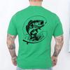 T-shirt per Amanti della Pesca da Uomo Cuore da Pescatore Stampa Pesce Persico Grafiche Magliette Casual a Manica Corta Abbigliamento Maschile Oversize