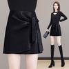Brand High Waist Short Leather Skirt With Asymmetrical Design For Women