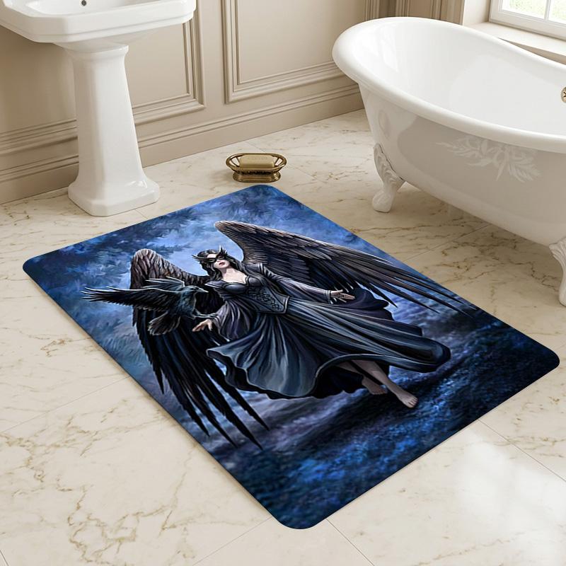 Dark Angel Living Room Nonslip Area Rug Soft Carpet For Bedroom Game Playroom Sofa Office Home Decor Doormat Christmas Gift