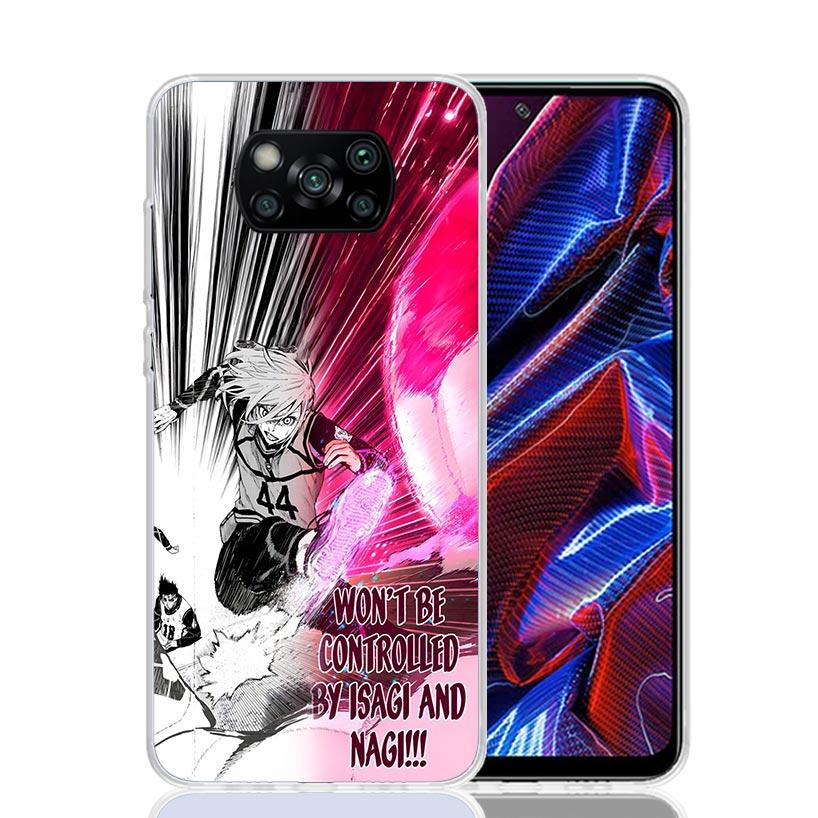 Blue Lock Football Anime Phone Case For Xiaomi Poco X7 X6 X5 Pro F7 Ultra Redmi 15C 15 13 13C 12 12C 10 10A 10C 9 9A 9C 9T Cover