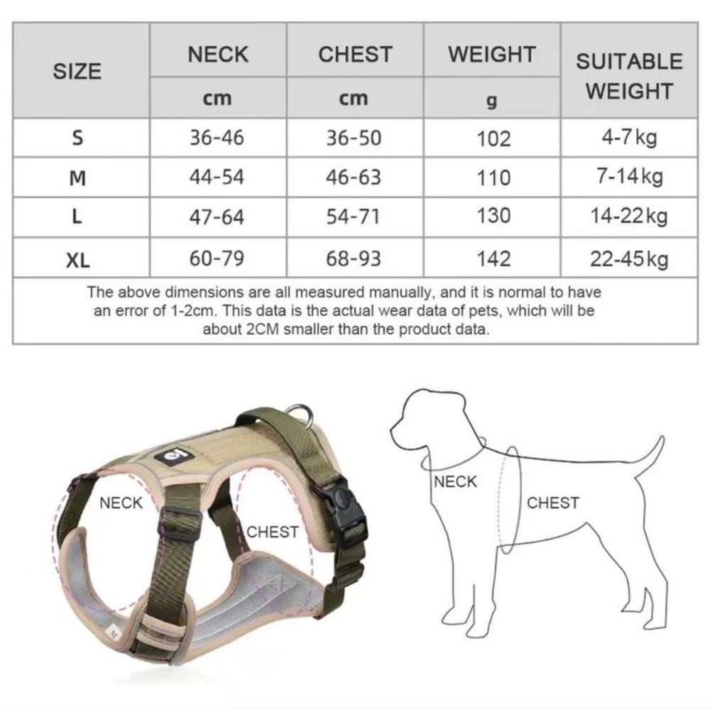 Shockproof Dog Leash Vest Wear-resistant Anti-chew Dog Chest Strap Reflective Adjustable Dog Leash