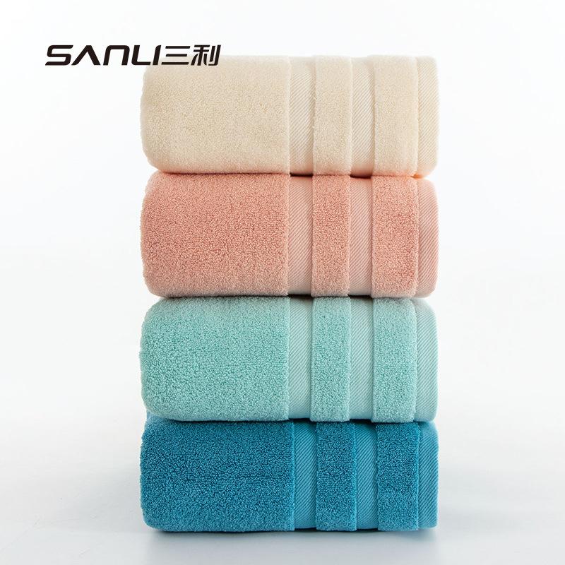 

New pure cotton thickened adult bath towel couple household 445g cotton 72*140 зелений