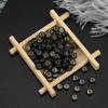 110/220/450 black acrylic heart-shaped beads 7mm round, with loose spacing beads in a heart-shaped pattern, used for DIY bracelet and jewelry making