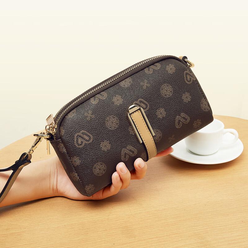 LAORENTOU Women's Retro Print Small Crossbody Bag