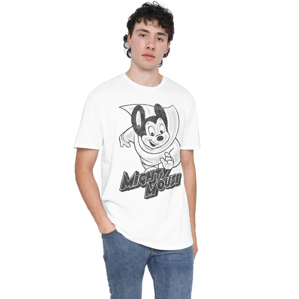 Mighty Mouse Mens Mighty Sketch T-Shirt