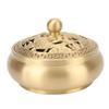 3pcs Easy Cleaning Incense Cone Holder With Lid Brass Incense Burner  For Home Yoga Spa Decor