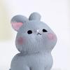 3 Pcs Mini Resin Rabbit Figurine Tiny Cartoon Bunny Sculpture Miniature Animal Fairy Garden Ornament for Moss Landscape DIY Plant Pot Home Decor
