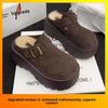 Unisex Faux Fur Lined Birkenstock Slide Sandals With Thick Soles For Winter And Autumn Wear