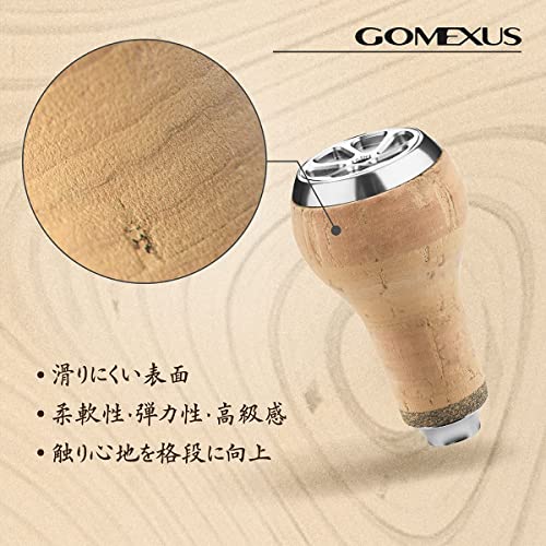 Gomexus C27 Reel Handle Knob, Replacement Cork 27mm Knob for Daiwa Type S and Shimano Type A Caldia Handles, Spinning and Baitcasting Reels, Bass Fish
