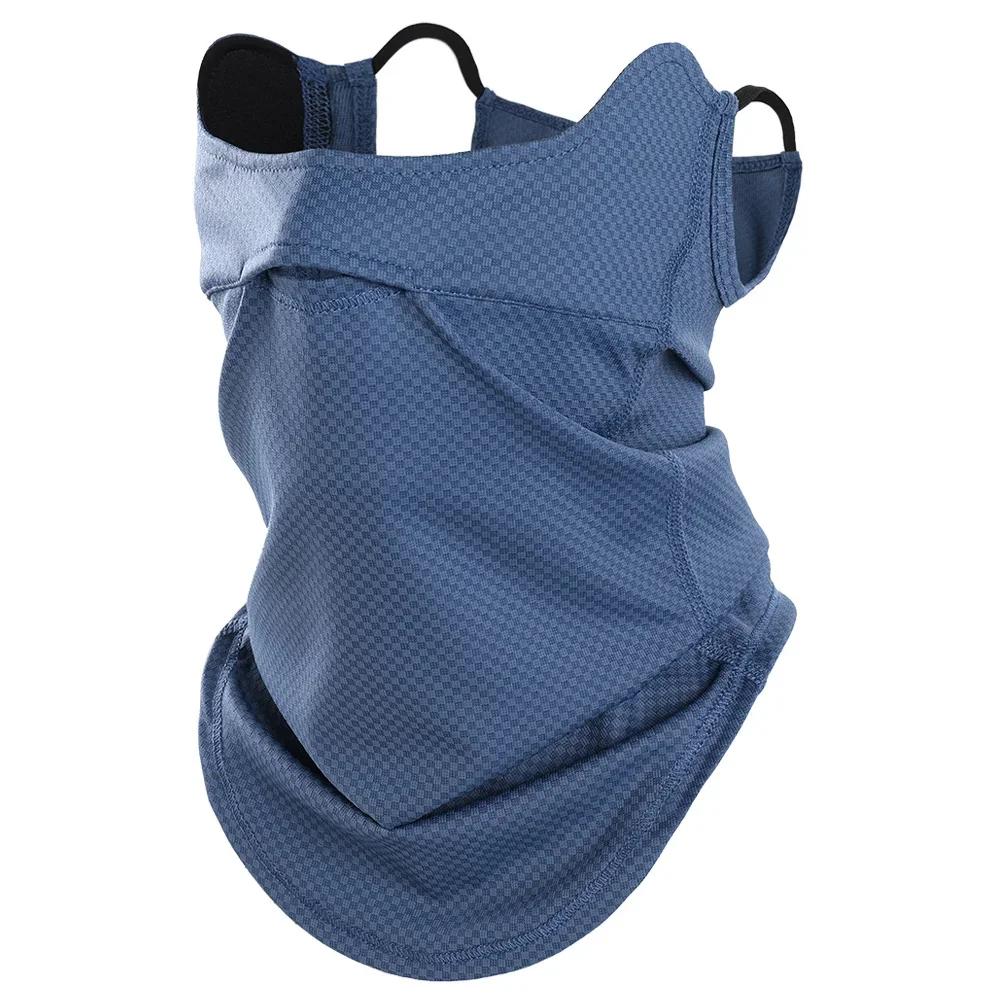 

Шарф с защитой от УФ-лучей, ледяная маска для лица, гетра для шеи, быстросохнущая, для активного отдыха, рыбалки, велоспорта, спорта, пешего туризма, бандана, летняя, мужская L синий