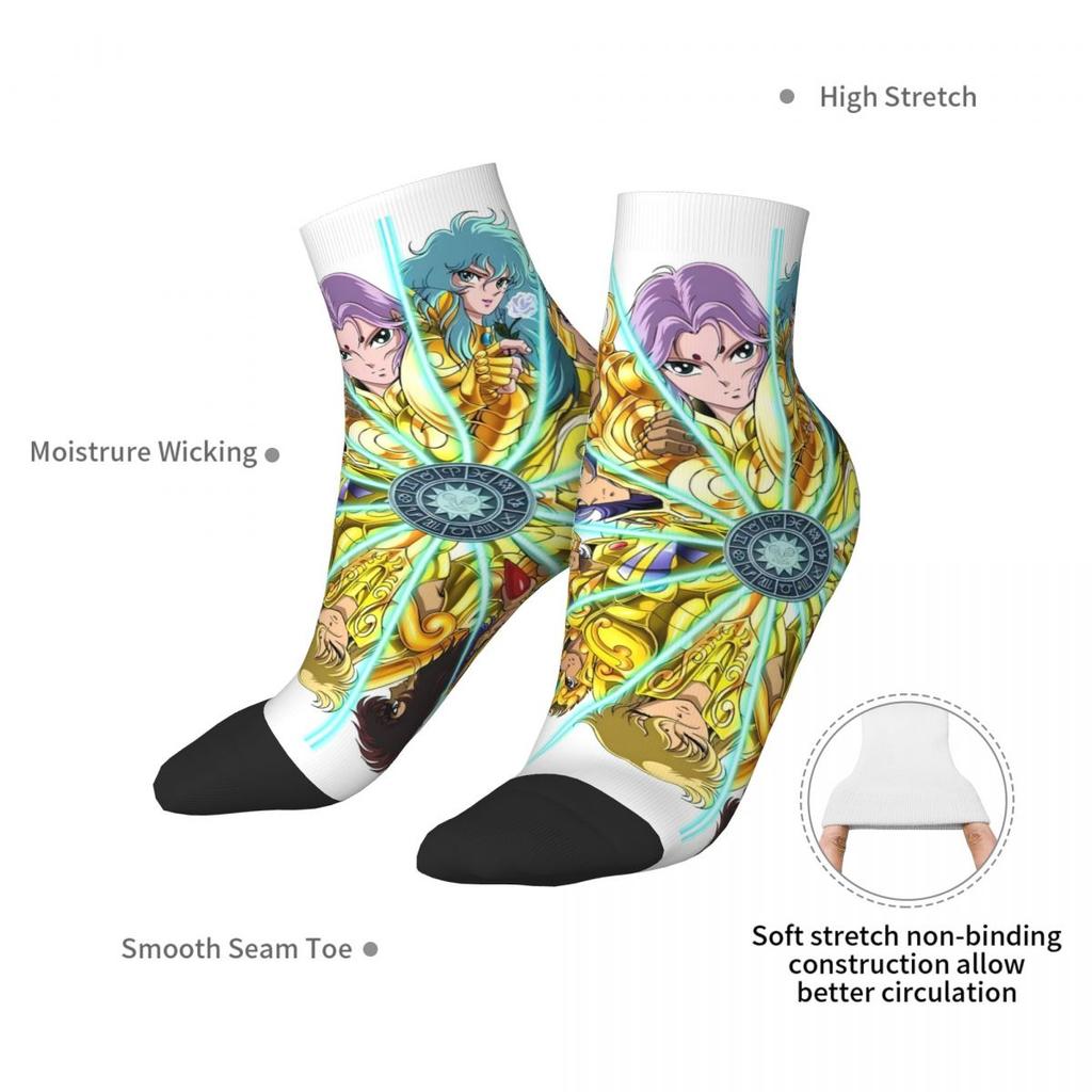 Characters Saint Seiya Anime Ankle Socks Male Mens Women Winter Stockings Printed
