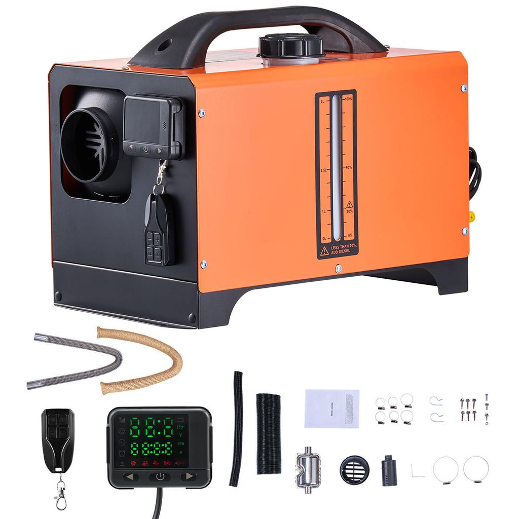 SucceBuy 8KW Diesel Air Heater DC12-24V Parking Heater with Remote Control Digital Display Low Noise Voice Announcement for RV