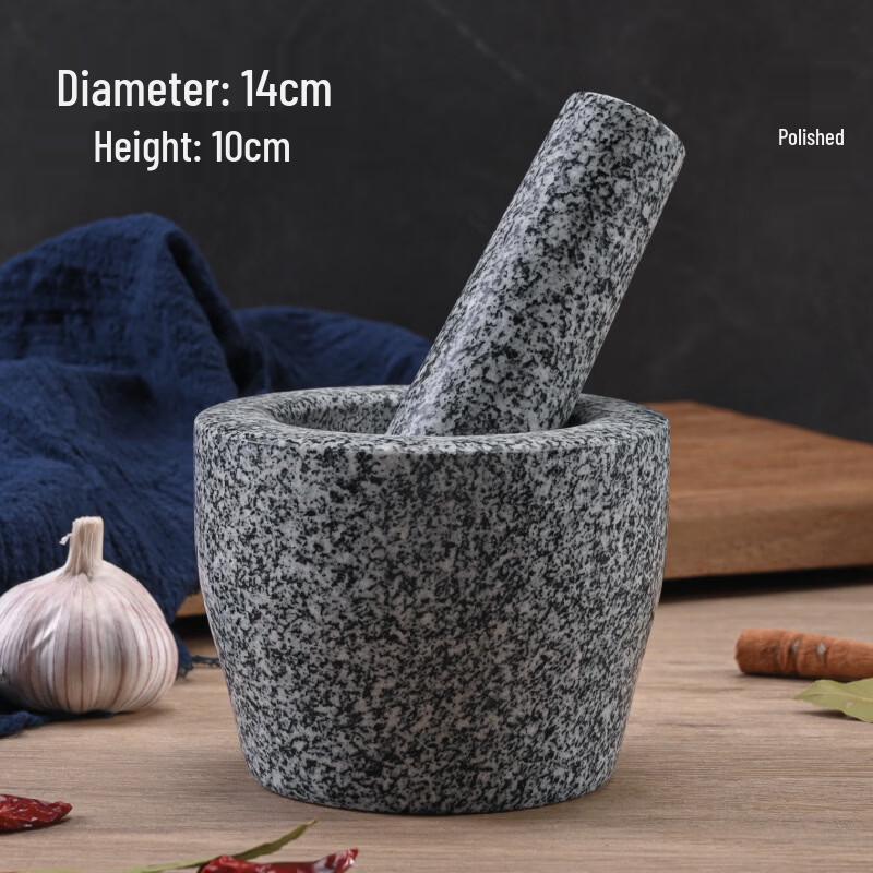 LISM Polished Stone Mortar and Pestle Set