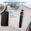 Mini Tripod for Webcam and Phone, 12.4 inch Metal Extendable Webcam Stand with Phone Holder, Small Tripod for Desk