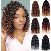 Jeedou GoGo Curl Crochet Hair Water Wave Braiding for Women Ombre Black Short Beach Curl Synthetic Deep Twist Hair Extensions