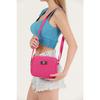 Black U35 Canvas Fabric Women's Shoulder Bag With Single Zipper Compartment And Adjustable Strap U:14 E:20